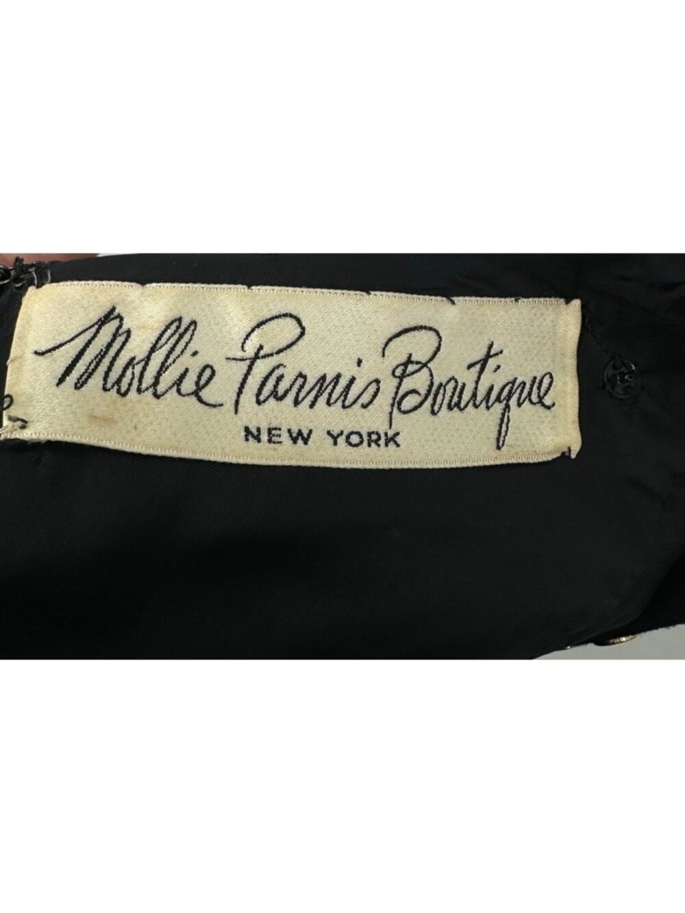 vintage 70s MOLLIE PARNIS BOUTIQUE black dress MEDIUM cocktail neiman marcus - Picture 10 of 11